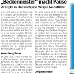 Beckermeister macht Pause...